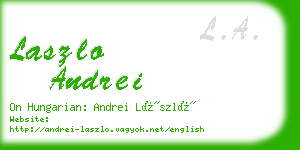 laszlo andrei business card